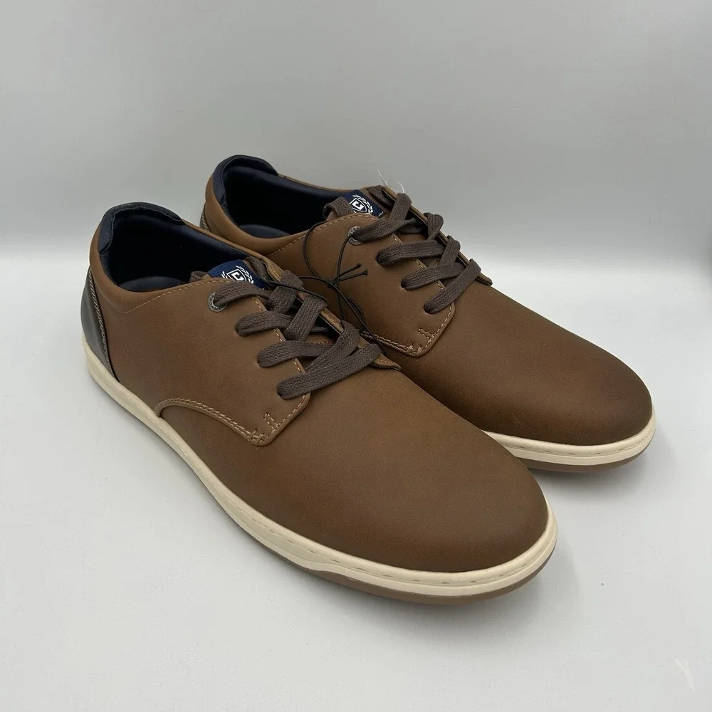 Chaps Men's Matt Derby Lace-Up Casual Dress‎ Comfort Memory Foam Shoes Brown 10